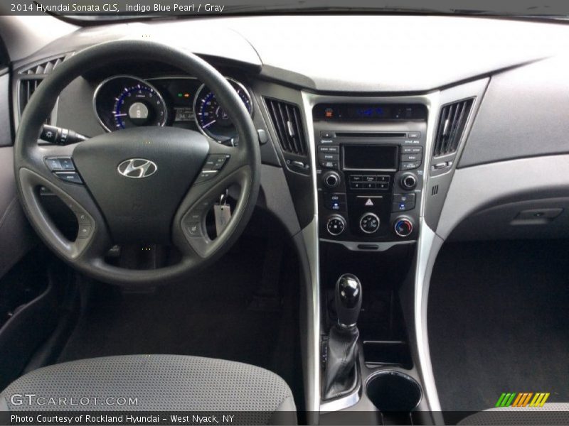 Indigo Blue Pearl / Gray 2014 Hyundai Sonata GLS