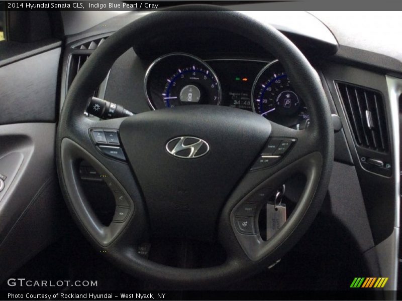 Indigo Blue Pearl / Gray 2014 Hyundai Sonata GLS