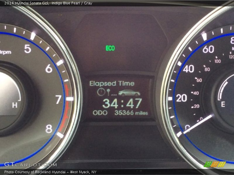 Indigo Blue Pearl / Gray 2014 Hyundai Sonata GLS