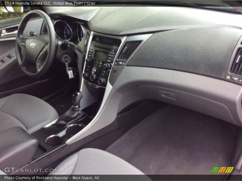 Indigo Blue Pearl / Gray 2014 Hyundai Sonata GLS