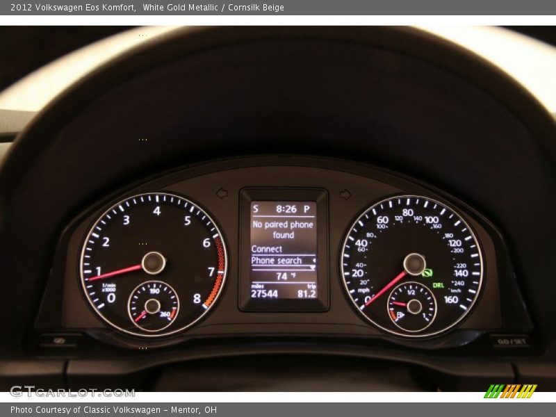 White Gold Metallic / Cornsilk Beige 2012 Volkswagen Eos Komfort