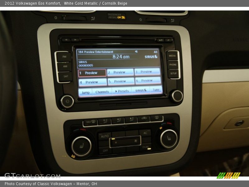 White Gold Metallic / Cornsilk Beige 2012 Volkswagen Eos Komfort