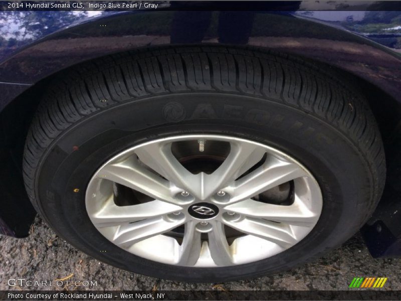 Indigo Blue Pearl / Gray 2014 Hyundai Sonata GLS