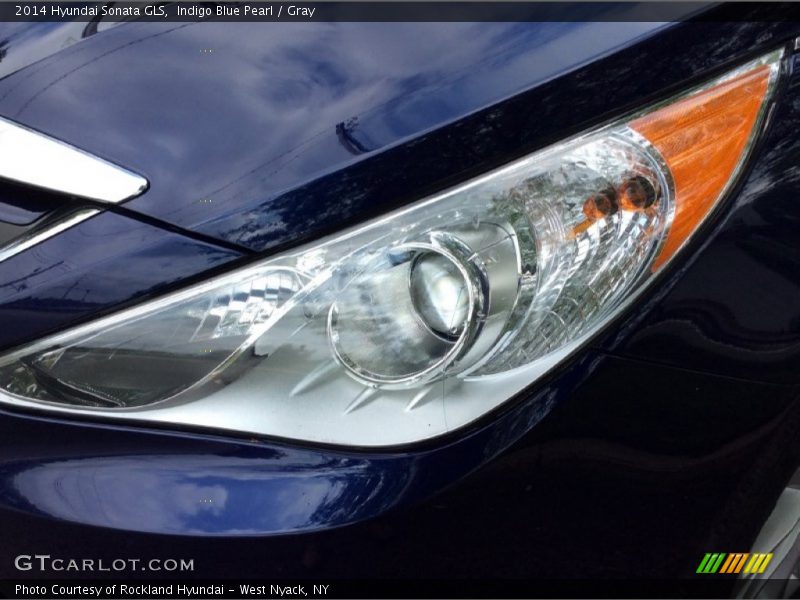 Indigo Blue Pearl / Gray 2014 Hyundai Sonata GLS