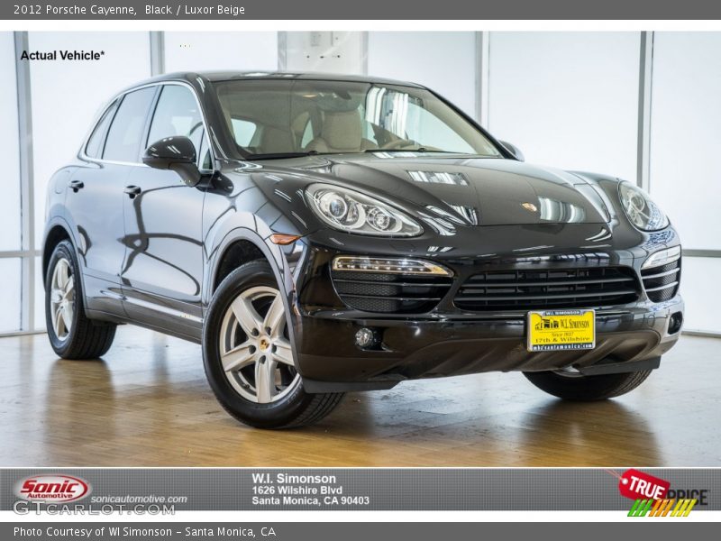 Black / Luxor Beige 2012 Porsche Cayenne