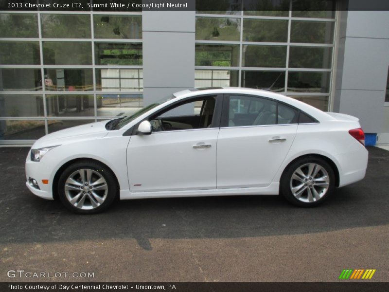 Summit White / Cocoa/Light Neutral 2013 Chevrolet Cruze LTZ