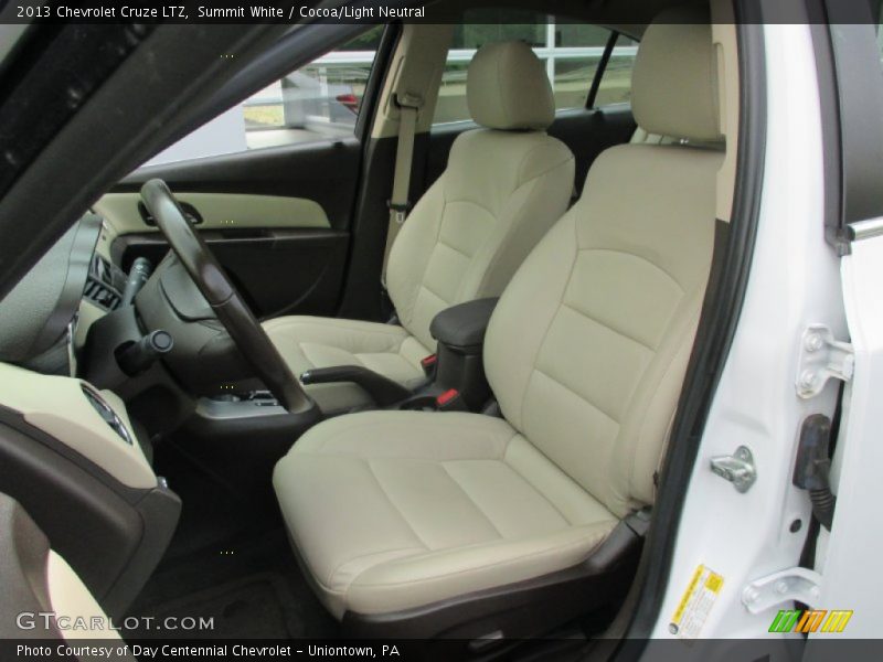 Summit White / Cocoa/Light Neutral 2013 Chevrolet Cruze LTZ