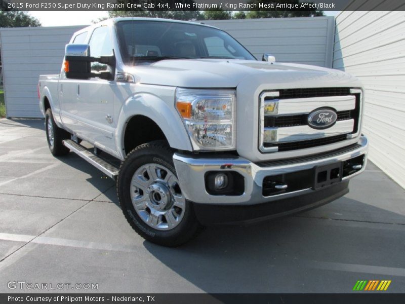 White Platinum / King Ranch Mesa Antique Affect/Black 2015 Ford F250 Super Duty King Ranch Crew Cab 4x4