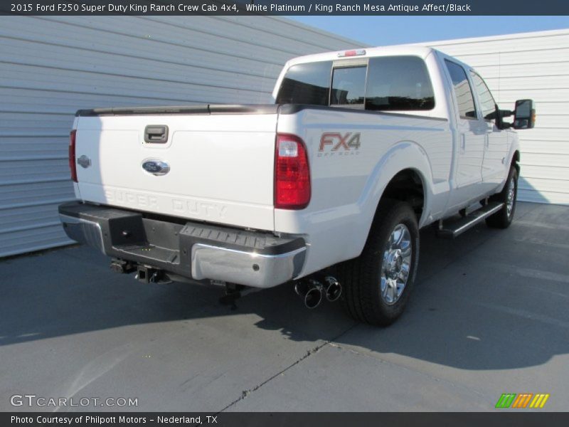 White Platinum / King Ranch Mesa Antique Affect/Black 2015 Ford F250 Super Duty King Ranch Crew Cab 4x4