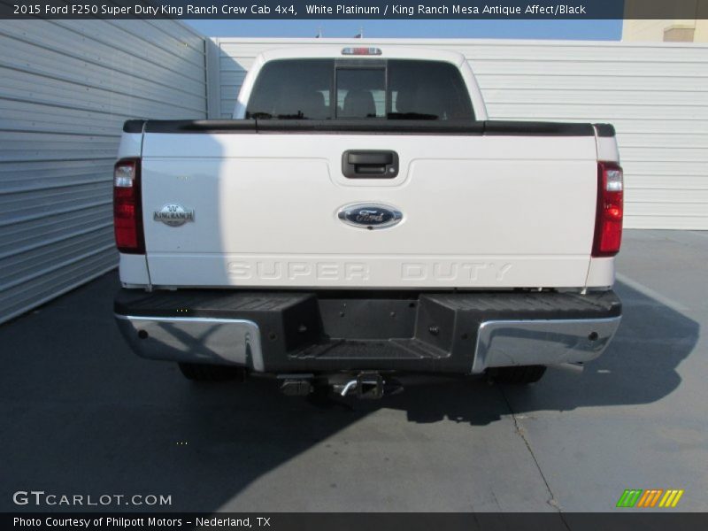 White Platinum / King Ranch Mesa Antique Affect/Black 2015 Ford F250 Super Duty King Ranch Crew Cab 4x4