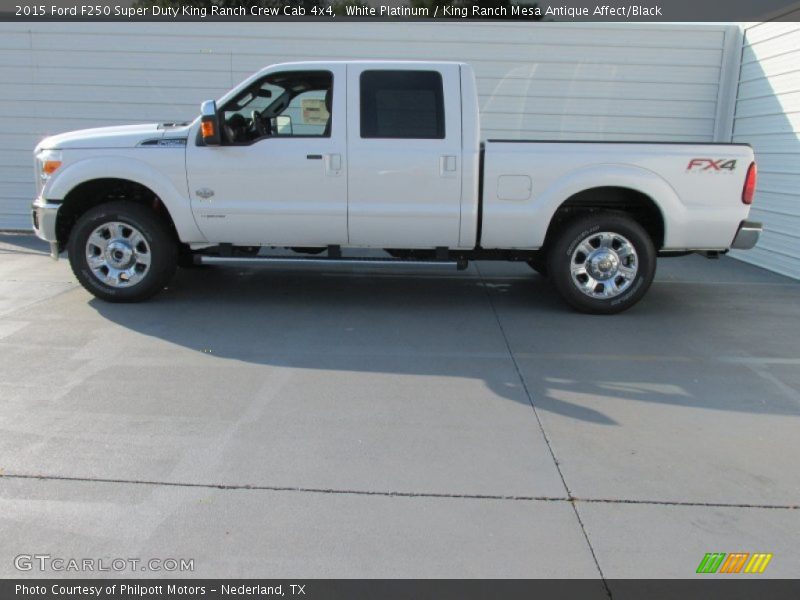 White Platinum / King Ranch Mesa Antique Affect/Black 2015 Ford F250 Super Duty King Ranch Crew Cab 4x4