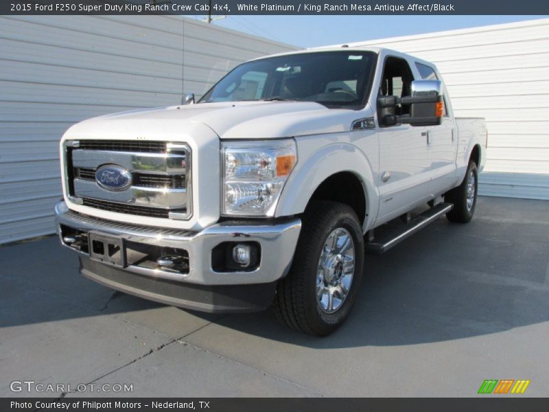 White Platinum / King Ranch Mesa Antique Affect/Black 2015 Ford F250 Super Duty King Ranch Crew Cab 4x4