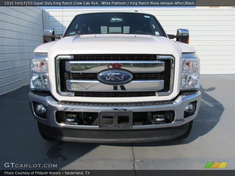 White Platinum / King Ranch Mesa Antique Affect/Black 2015 Ford F250 Super Duty King Ranch Crew Cab 4x4