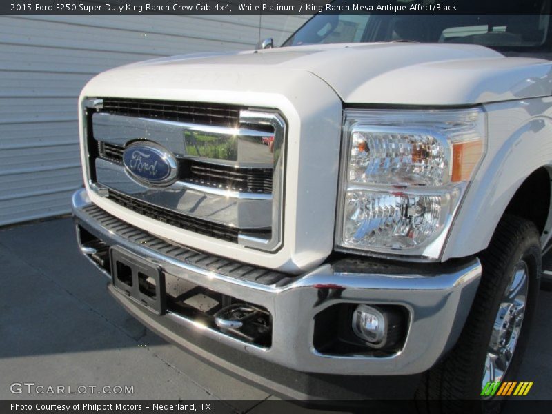 White Platinum / King Ranch Mesa Antique Affect/Black 2015 Ford F250 Super Duty King Ranch Crew Cab 4x4