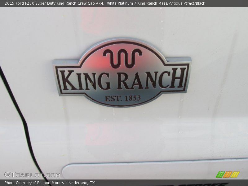 White Platinum / King Ranch Mesa Antique Affect/Black 2015 Ford F250 Super Duty King Ranch Crew Cab 4x4
