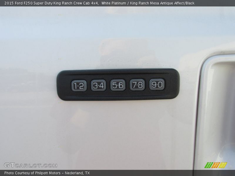 White Platinum / King Ranch Mesa Antique Affect/Black 2015 Ford F250 Super Duty King Ranch Crew Cab 4x4