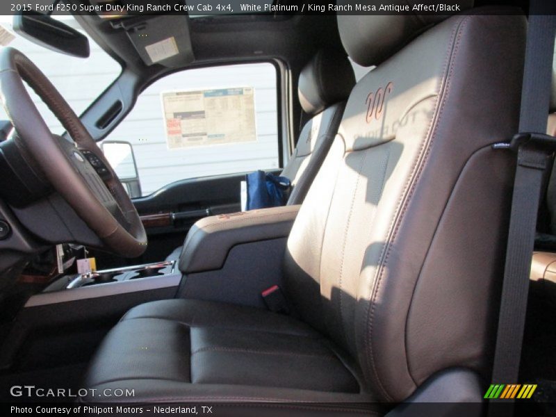White Platinum / King Ranch Mesa Antique Affect/Black 2015 Ford F250 Super Duty King Ranch Crew Cab 4x4