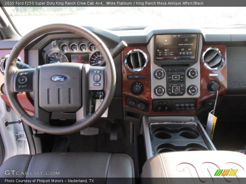 White Platinum / King Ranch Mesa Antique Affect/Black 2015 Ford F250 Super Duty King Ranch Crew Cab 4x4
