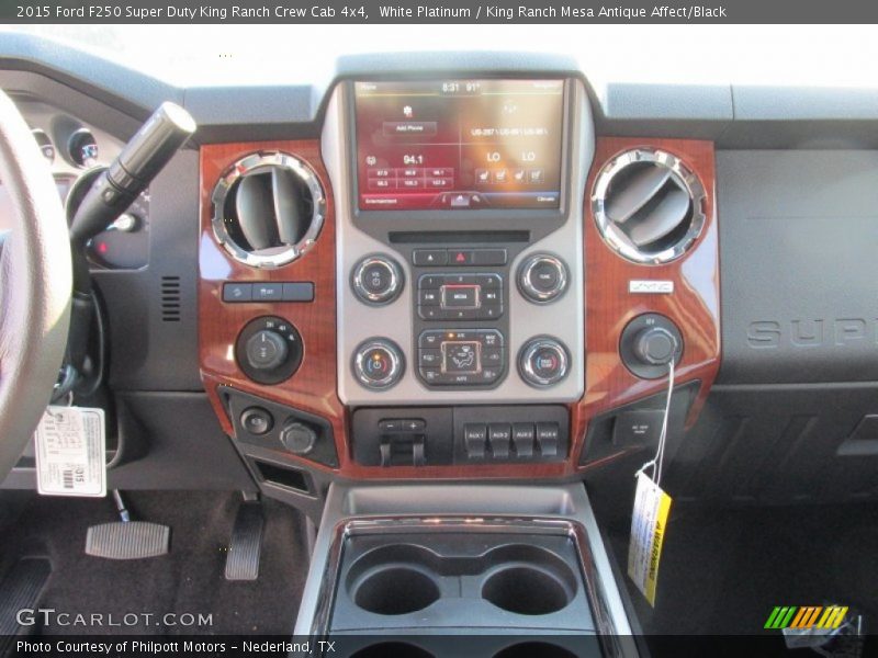 White Platinum / King Ranch Mesa Antique Affect/Black 2015 Ford F250 Super Duty King Ranch Crew Cab 4x4