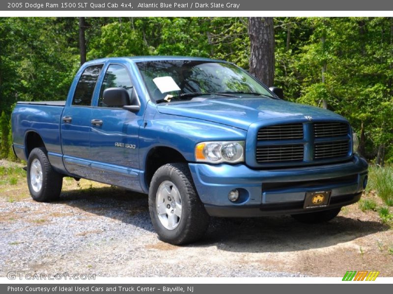Atlantic Blue Pearl / Dark Slate Gray 2005 Dodge Ram 1500 SLT Quad Cab 4x4