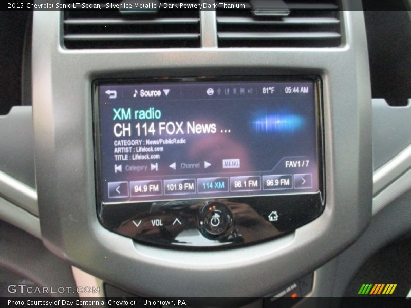 Silver Ice Metallic / Dark Pewter/Dark Titanium 2015 Chevrolet Sonic LT Sedan
