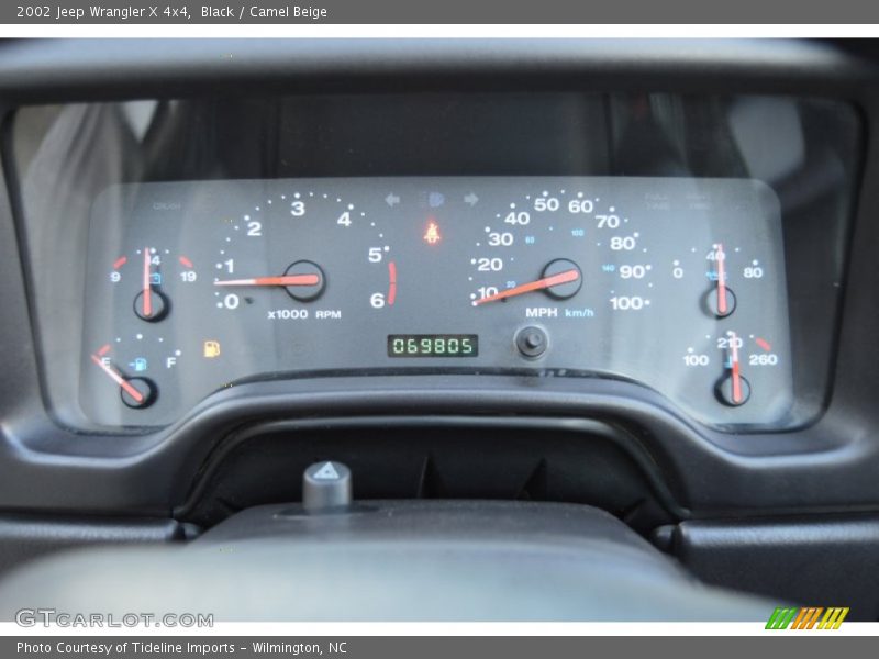 Black / Camel Beige 2002 Jeep Wrangler X 4x4