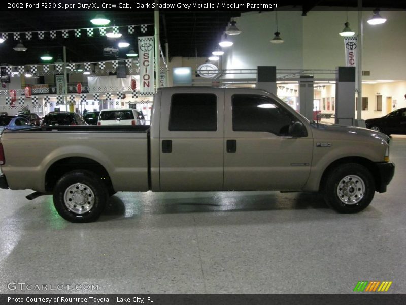 Dark Shadow Grey Metallic / Medium Parchment 2002 Ford F250 Super Duty XL Crew Cab