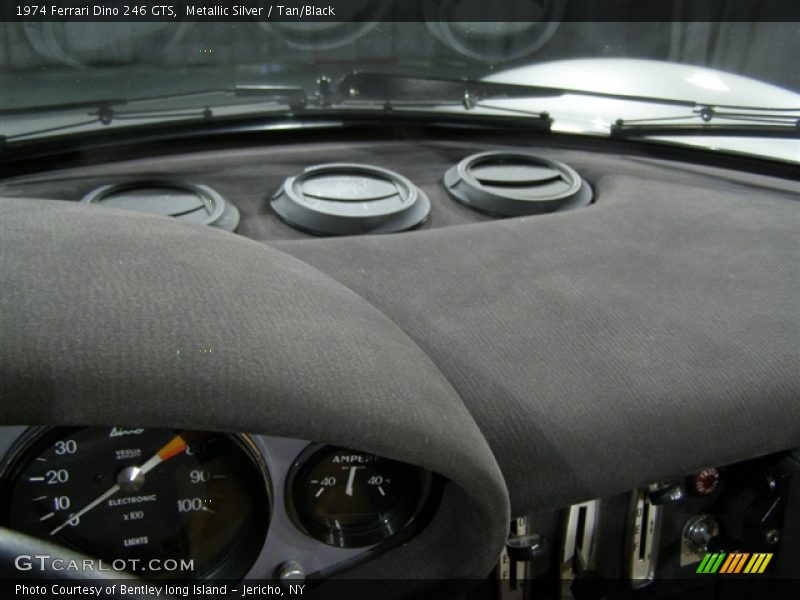 1974 Dino GTS, Metallic Silver / Tan/Black, Dashboard - 1974 Ferrari Dino 246 GTS