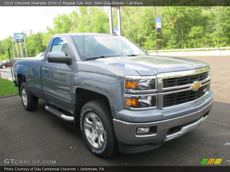 Slate Gray Metallic / Jet Black 2015 Chevrolet Silverado 1500 LT Regular Cab 4x4