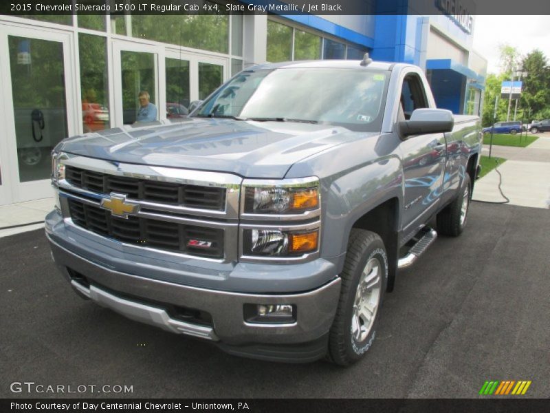 Slate Gray Metallic / Jet Black 2015 Chevrolet Silverado 1500 LT Regular Cab 4x4