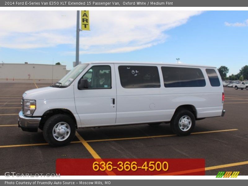 Oxford White / Medium Flint 2014 Ford E-Series Van E350 XLT Extended 15 Passenger Van