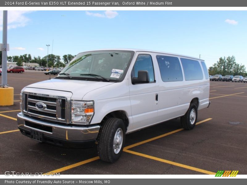 Oxford White / Medium Flint 2014 Ford E-Series Van E350 XLT Extended 15 Passenger Van
