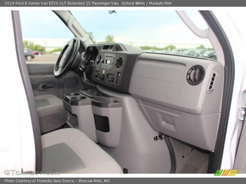Oxford White / Medium Flint 2014 Ford E-Series Van E350 XLT Extended 15 Passenger Van