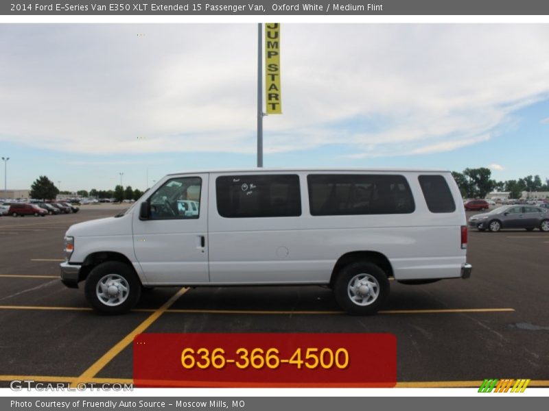 Oxford White / Medium Flint 2014 Ford E-Series Van E350 XLT Extended 15 Passenger Van
