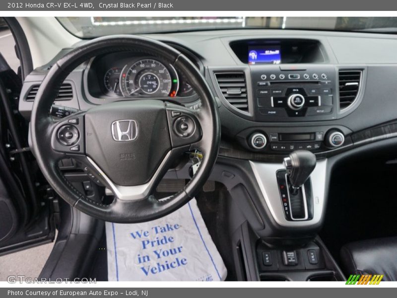 Crystal Black Pearl / Black 2012 Honda CR-V EX-L 4WD