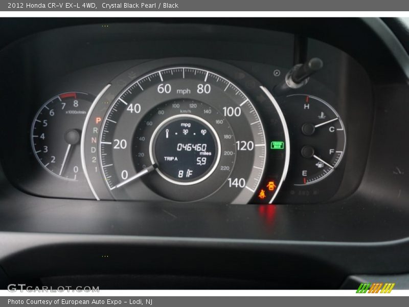 Crystal Black Pearl / Black 2012 Honda CR-V EX-L 4WD
