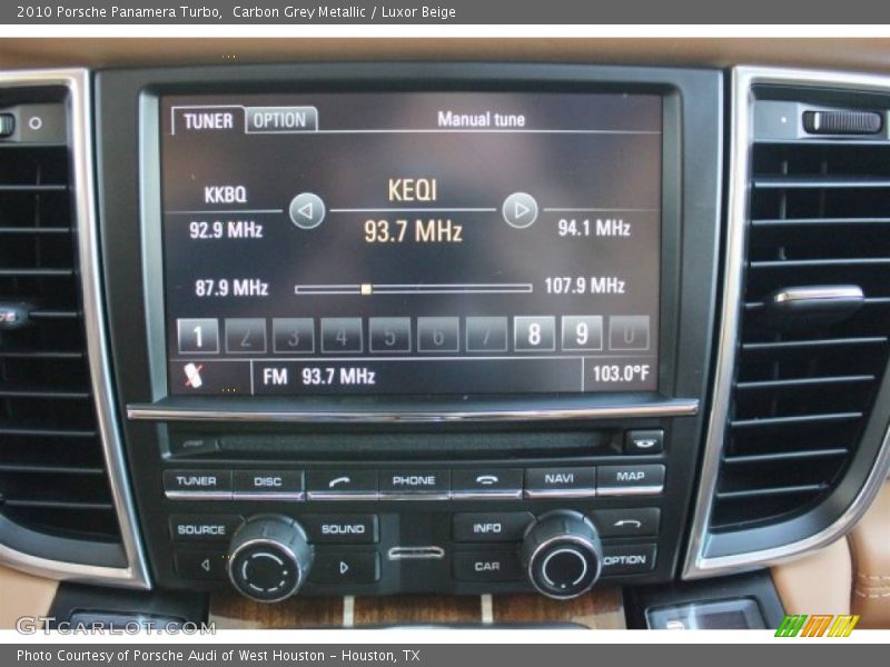 Carbon Grey Metallic / Luxor Beige 2010 Porsche Panamera Turbo