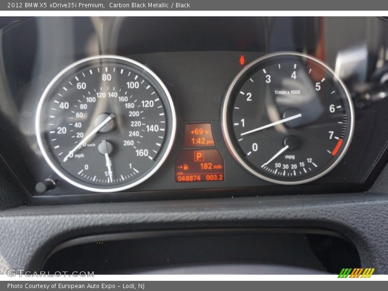 Carbon Black Metallic / Black 2012 BMW X5 xDrive35i Premium