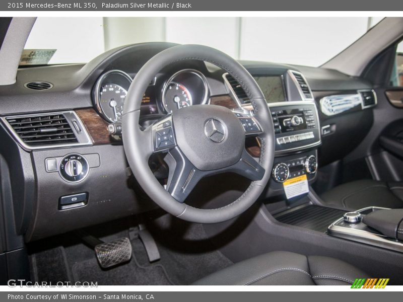Paladium Silver Metallic / Black 2015 Mercedes-Benz ML 350