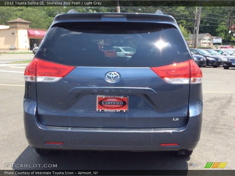 Shoreline Blue Pearl / Light Gray 2013 Toyota Sienna LE