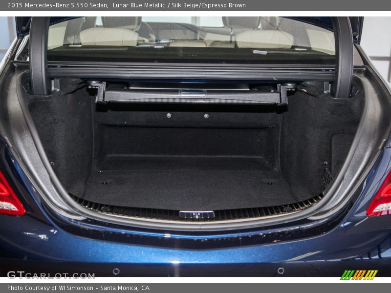 Lunar Blue Metallic / Silk Beige/Espresso Brown 2015 Mercedes-Benz S 550 Sedan