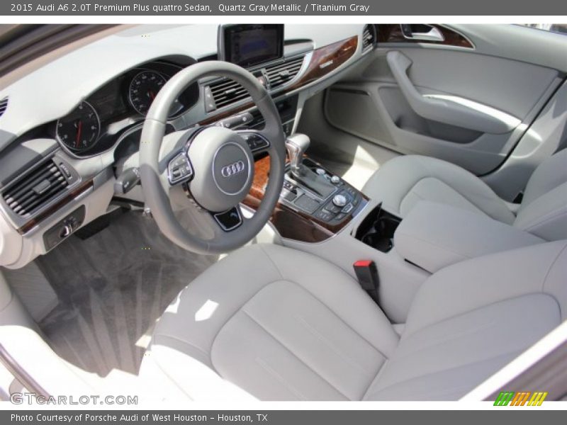 Quartz Gray Metallic / Titanium Gray 2015 Audi A6 2.0T Premium Plus quattro Sedan