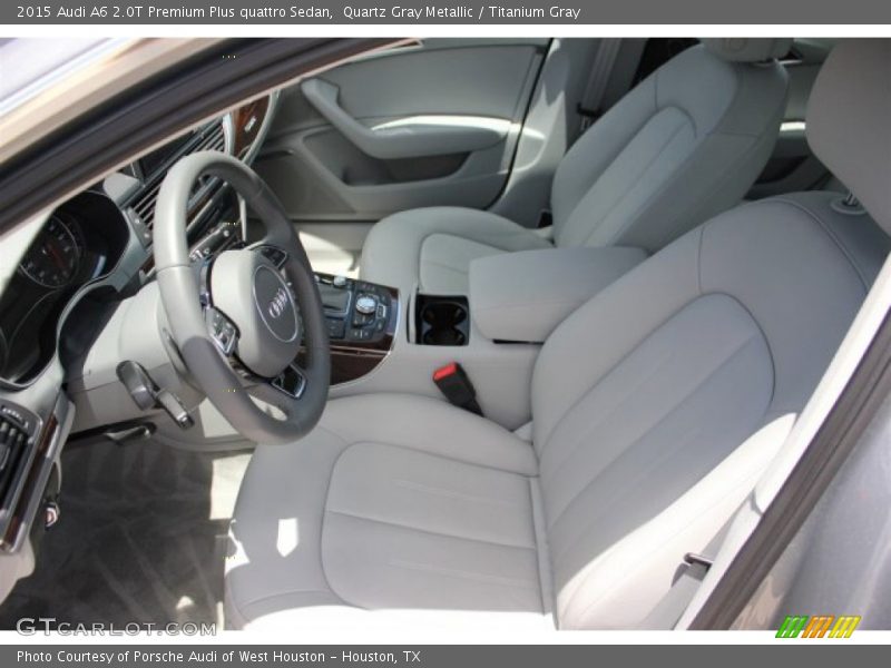 Quartz Gray Metallic / Titanium Gray 2015 Audi A6 2.0T Premium Plus quattro Sedan