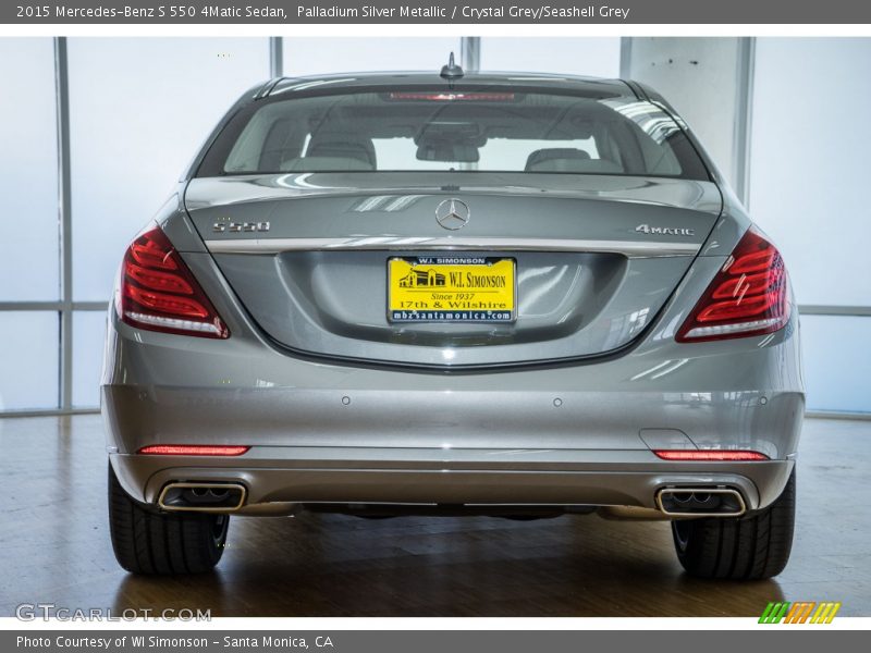 Palladium Silver Metallic / Crystal Grey/Seashell Grey 2015 Mercedes-Benz S 550 4Matic Sedan