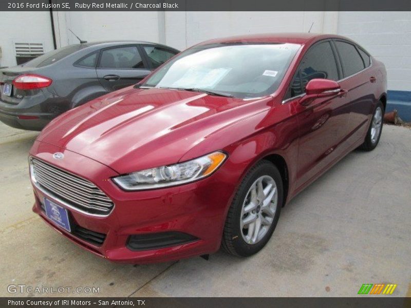 Ruby Red Metallic / Charcoal Black 2016 Ford Fusion SE
