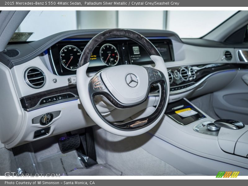Palladium Silver Metallic / Crystal Grey/Seashell Grey 2015 Mercedes-Benz S 550 4Matic Sedan