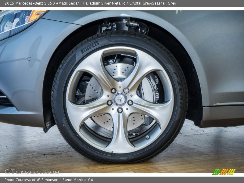 Palladium Silver Metallic / Crystal Grey/Seashell Grey 2015 Mercedes-Benz S 550 4Matic Sedan