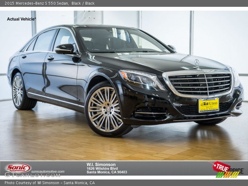 Black / Black 2015 Mercedes-Benz S 550 Sedan
