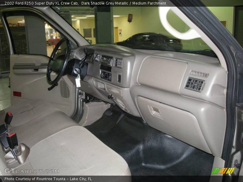 Dark Shadow Grey Metallic / Medium Parchment 2002 Ford F250 Super Duty XL Crew Cab