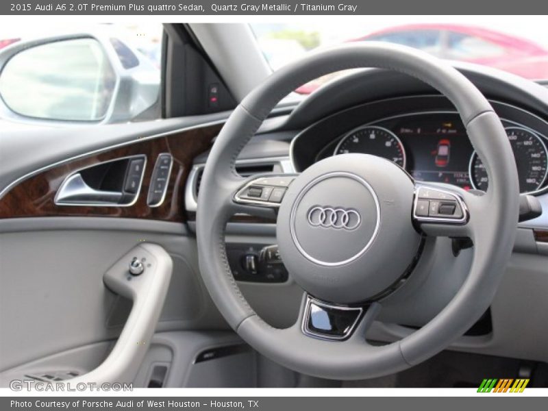 Quartz Gray Metallic / Titanium Gray 2015 Audi A6 2.0T Premium Plus quattro Sedan